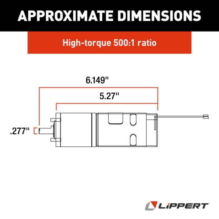 Lippert In-Wall Slide-Out 500:1 Motor