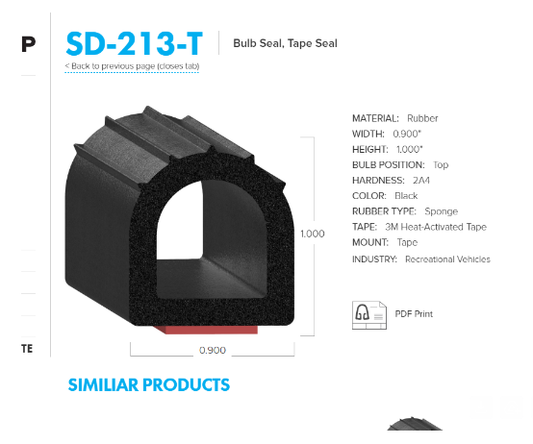 D Bulb Seal